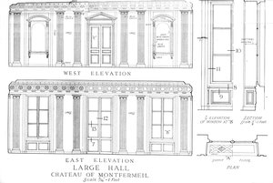 Grande salle, Château de Montfermeil, Paris, 1924