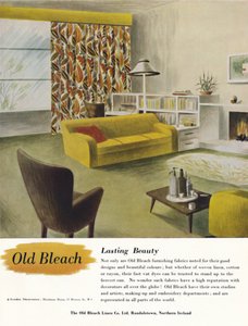 Beauté durable - Publicité pour Old Bleach Linen Co., vers 1945