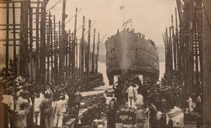 Lancement du H.M.S. Lion en août 1910, vers 1910, 1935 - Unbekannt