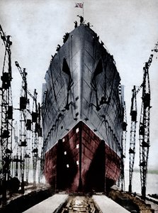 Lancement du paquebot Cunard 