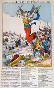 Le Chant du Départ, feuille de chanson, guerre franco-prussienne, 1870-1871 - Unbekannt