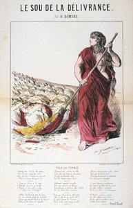 Le Sou de la Délivrance caricature et feuille de chanson, Guerre franco-prussienne, 1870-1871 - Unbekannt