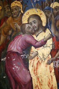 Le baiser de Judas. Fresque de l