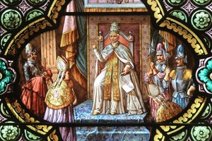 Léon XIII. La bulle du rosaire. Vitrail. Sanctuaire de Notre-Dame de la Salette, La Salette-Fallavaux, France - Unbekannt