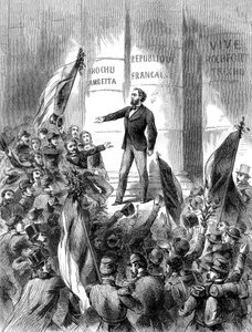 Léon Gambetta proclamant la République de France, 4 septembre 1870, 1882-1884 - Unbekannt