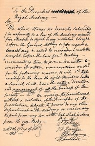 Lettre à Benjamin West, président de la Royal Academy, 1803 1904 - Unbekannt