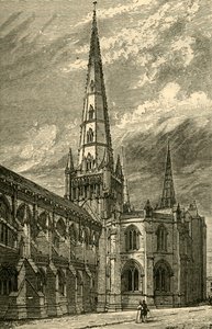 Extérieur de la cathédrale de Lichfield