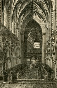Intérieur de la cathédrale de Lichfield, vue vers l