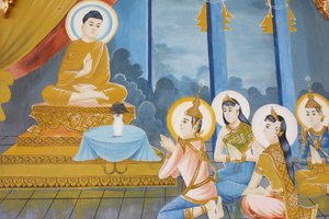 Vie du Bouddha Enseignant le dharma à sa famille, Siem Reap, Cambodge - Unbekannt