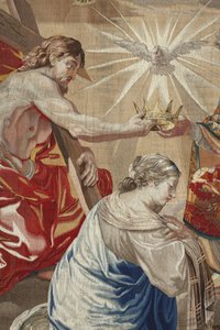 Vie de la Vierge : Le Couronnement de la Vierge (détail)