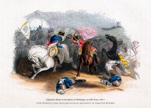 Le cheval de Ligonier à la bataille de Dettingen, 20 juin 1743 - Unbekannt