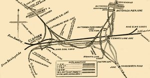 Lignes de chemin de fer à Clapham Junction, vers 1878 - Unbekannt