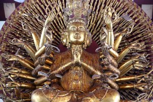 Pagode bouddhiste Linh Ung. Avalokitesvara aux mille bras, le Bodhisattva de la Compassion. Statue. Danang, Vietnam
