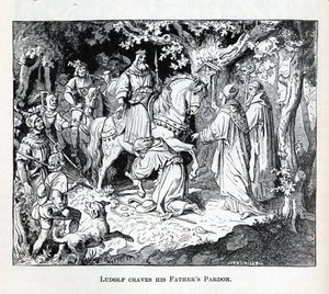 Liudolf implore le pardon de son père, 1882 - Unbekannt