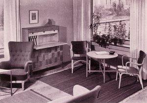 Mobilier de salon par Carl-Axel Acking, fabriqué par A.B. Svenska Möbelfabrikerna, 1949 - Unbekannt
