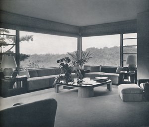 Salon dans la maison de Miss Patricia Detring à Bel Air, Californie, vers 1945 - Unbekannt