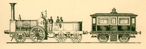 Locomotive et salon royal, London and Birmingham Railway, 1843, 1930 - Unbekannt