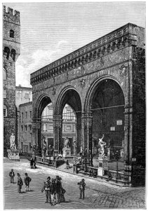 Loggia dei Lanzi, Piazza della Signoria, Florence, Italie, 1882 - Unbekannt
