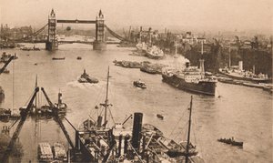 Londres - Tower Bridge et le bassin, vers 1910 - Unbekannt