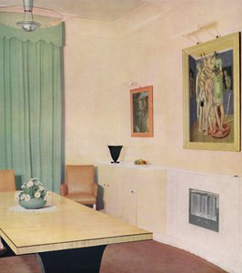 Salle à manger de Londres avec peinture de Chirico, 1938 - Unbekannt