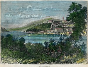 Londonderry, Ulster, Irlande, vers 1880