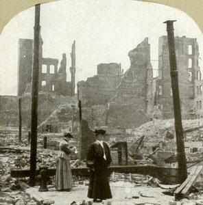 Vue vers le nord-est depuis le coin des rues Ellis et Powell, 1906
