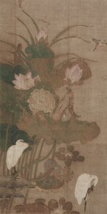 Lotus, insectes et oiseaux - Unbekannt