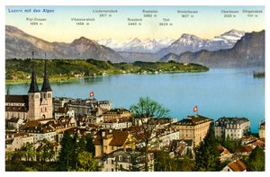 Lucerne et les Alpes, Suisse, 20e siècle - Unbekannt