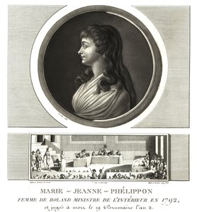 Madame Roland ou Marie-Jeanne Phlipon (1754-1793), Girondine, avec son mari Jean-Marie Roland de la Platière