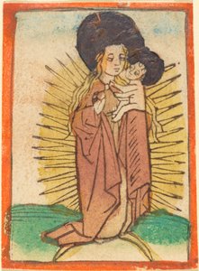 Madone et Enfant dans une gloire debout sur un croissant de lune, vers 1470