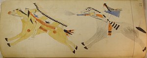 Maffet Ledger : Deux Indiens montés, vers 1874-81 - Unbekannt