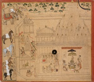 Maharana Amar Singh de Mewar au temple d