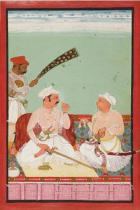 Maharao Ratan Singh avec des courtisans, vers 1670 - Unbekannt