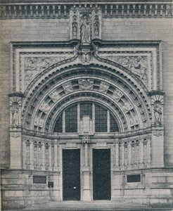 Entrée principale, Victoria and Albert Museum, avec sculpture d