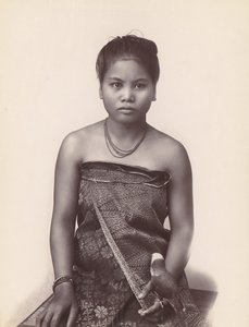 Femme malaise à Java, années 1860-70