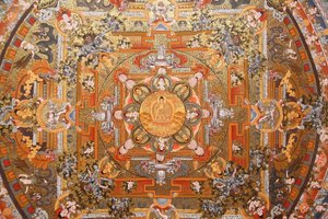 Mandala sur un thangka, Bhaktapur, Népal - Unbekannt
