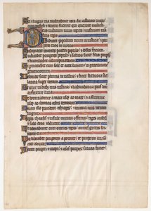 Feuille de manuscrit d