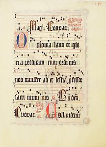 Feuille de manuscrit, d