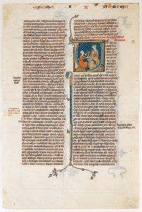 Feuille de manuscrit avec l