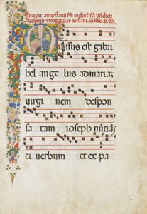 Feuille de manuscrit avec Saint Jean l