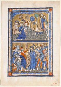 Feuille de manuscrit avec l