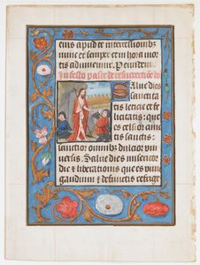 Feuille de manuscrit avec la Résurrection, d