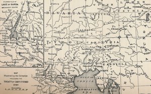 Carte Illustrant la Campagne Précédant le Traité de Campo-Formio, 1797, 1896 - Unbekannt