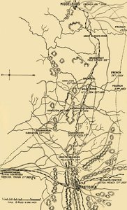 Carte illustrant le déplacement vers l