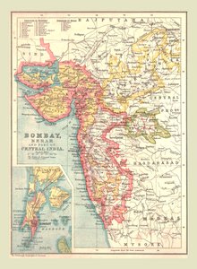 Carte de Bombay, Berar et une partie de l