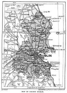 Carte du comté de Dublin, Irlande, 1924-1926 - Unbekannt