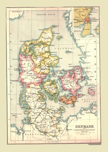 Carte du Danemark, 1902 - Unbekannt