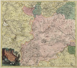Carte du gouvernorat de Moscou et des parties des provinces voisines, 1745