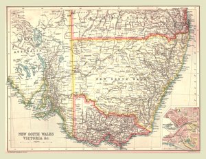 Carte de la Nouvelle-Galles du Sud et de Victoria, 1902 - Unbekannt