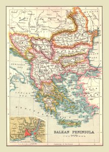 Carte de la péninsule balkanique, 1902